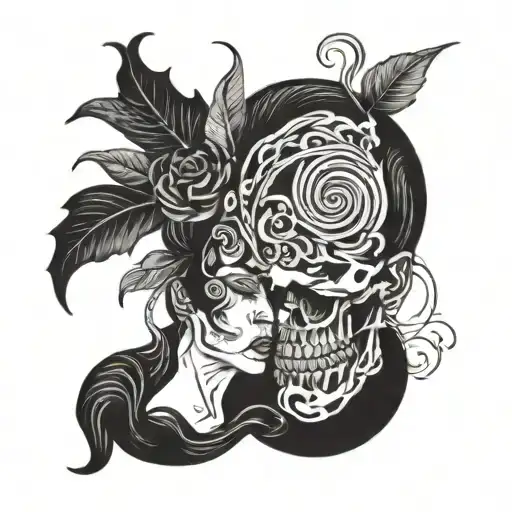 you are not your thoughts and emotions representing mental health tattoo design idea