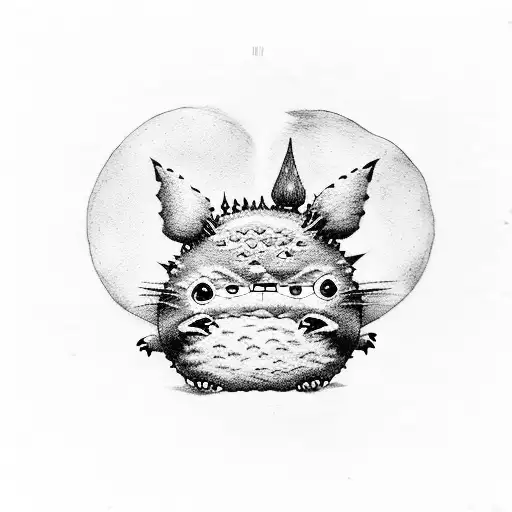 mi vecino totoro tattoo design idea