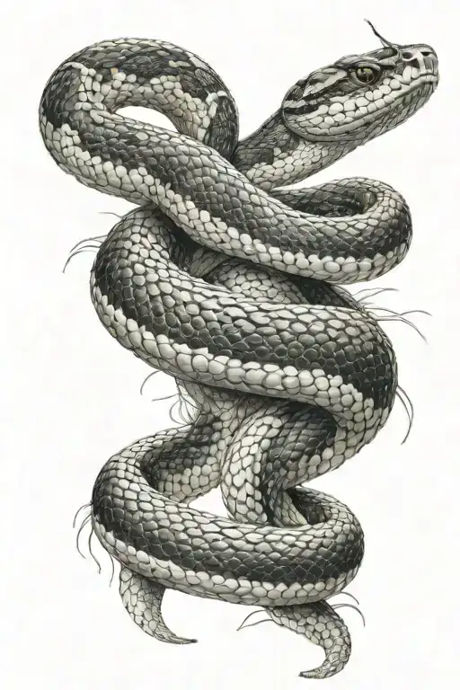 rattle snake wrapped and striking tattoo design tattoo design idea