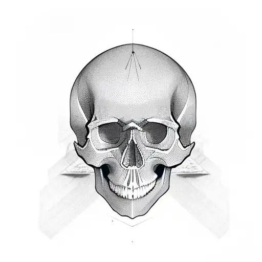 skull pharaoh tattoo design idea