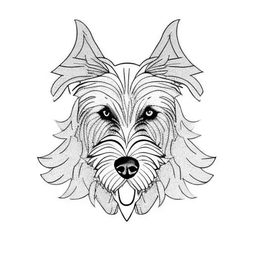 irish wolfhound tattoo design idea