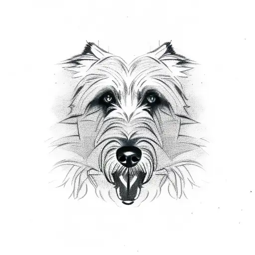 irish wolfhound tattoo design idea