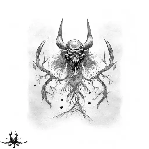 leshy, slavic, tattoo design idea