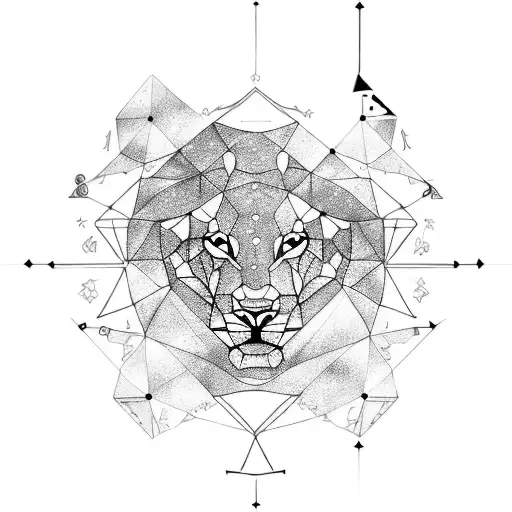 Leo constellation tattoo design idea
