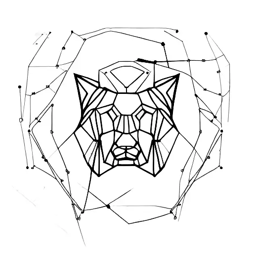 Leo constellation tattoo design idea