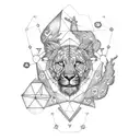 Leo constellation, heart tattoo design idea