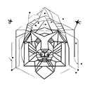 Leo constellation tattoo design idea