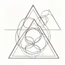 AA triangle and circle simplistic tattoo design idea