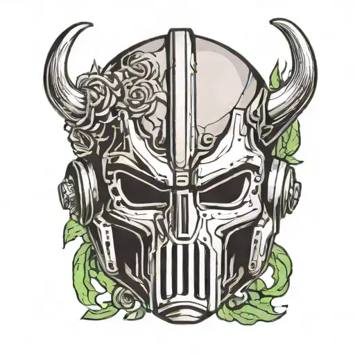 Kirby MF DOOM mask tattoo design idea