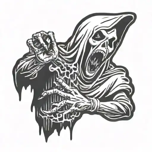 ghostface scream what's your favourite scary movie  tattoo design idea