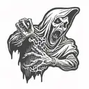 ghostface scream what's your favourite scary movie  tattoo design idea