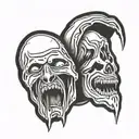 ghostface scream what's your favourite scary movie  tattoo design idea
