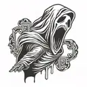 ghostface scream what's your favourite scary movie  tattoo design idea