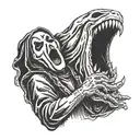 ghostface scream what's your favourite scary movie  tattoo design idea