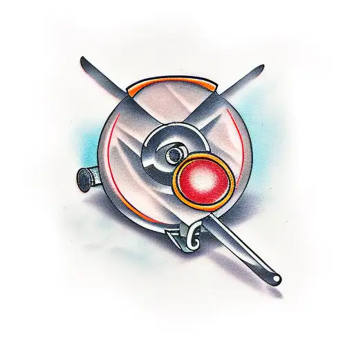 meat slicer tattoo design idea