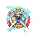 meat slicer tattoo design idea