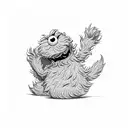 Cookie Monster  tattoo design idea