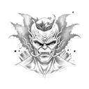 green goblin with cannabis tattoo design idea