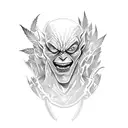 green goblin with cannabis tattoo design idea
