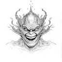 green goblin with cannabis tattoo design idea