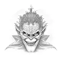 green goblin with ganja tattoo design idea