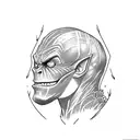 green goblin with ganja tattoo design idea