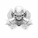 green goblin with ganja tattoo design idea