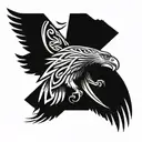 Eagle soaring tattoo design idea