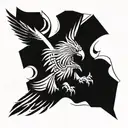 Eagle soaring tattoo design idea