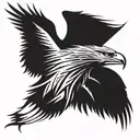 Eagle soaring tattoo design idea