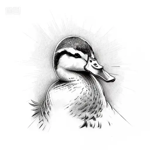 call duck tattoo design idea