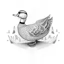 call duck tattoo design idea
