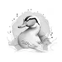 call duck tattoo design idea