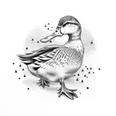 call duck tattoo design idea