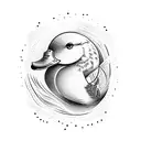 call duck tattoo design idea