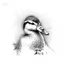 call duck tattoo design idea