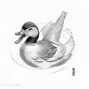 call duck tattoo design idea