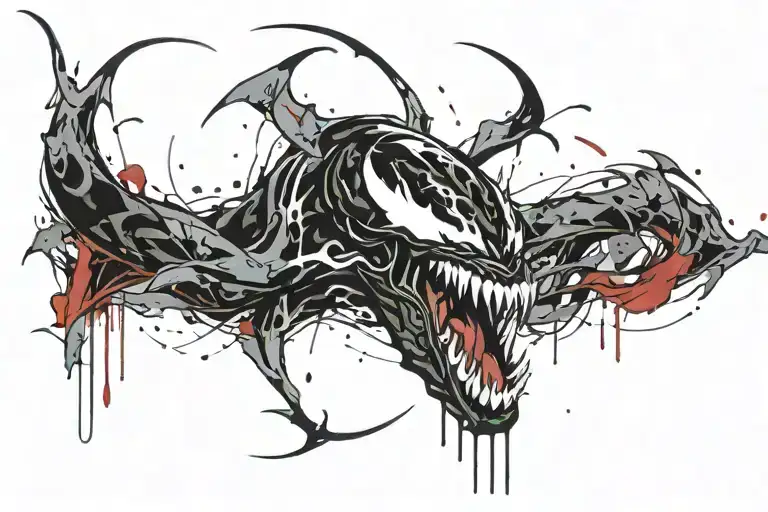 venom marvel tattoo design idea
