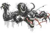 venom marvel tattoo design idea