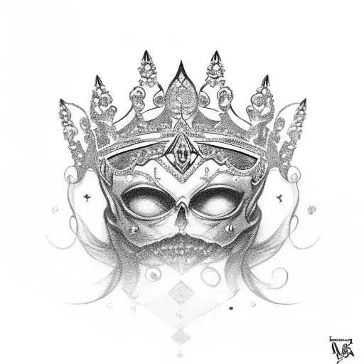 princess tiara tattoo design idea