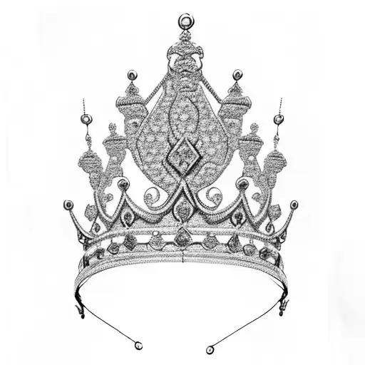 prettiest princess tiara tattoo design idea