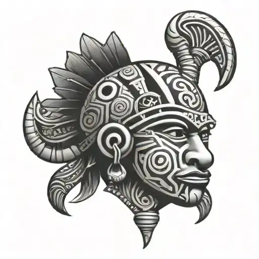 puerto rican taino culture tattoo design idea