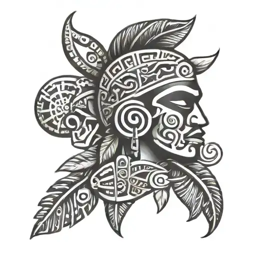 puerto rican taino symbols tattoo design idea