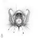 Icarus falling tattoo design idea