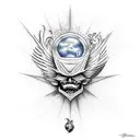 Icarus falling tattoo design idea