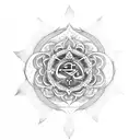 Om Hindu symbol tattoo design idea