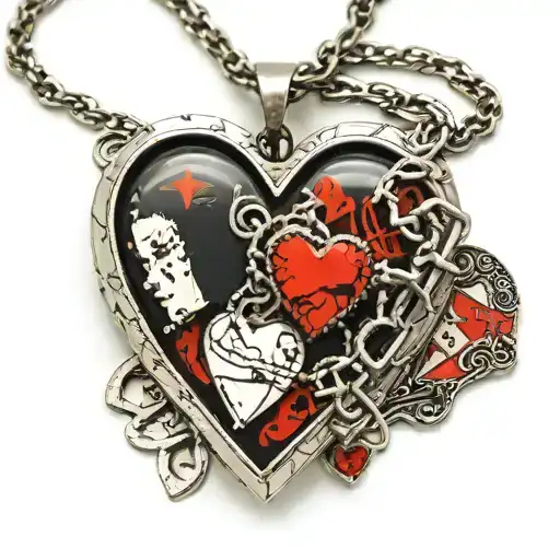 heart shaped locket necklace  tattoo design idea