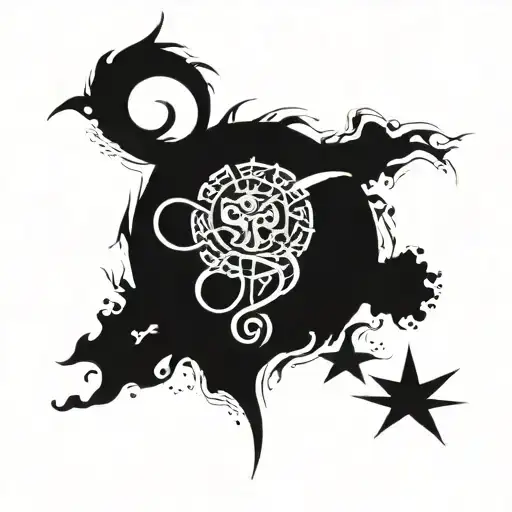 onward and upward forever and always tattoo design idea