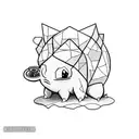bulbasaur eating coffee cherry tattoo design idea