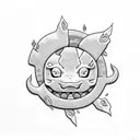 bulbasaur crushing coffee cherry tattoo design idea